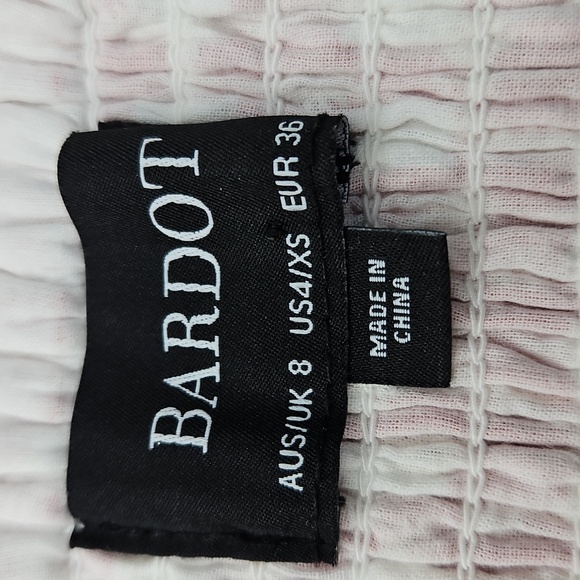 Bardot Red Gingham Printed Cross Strap Halter Top Sz 4 XS Womens - Picture 6 of 8